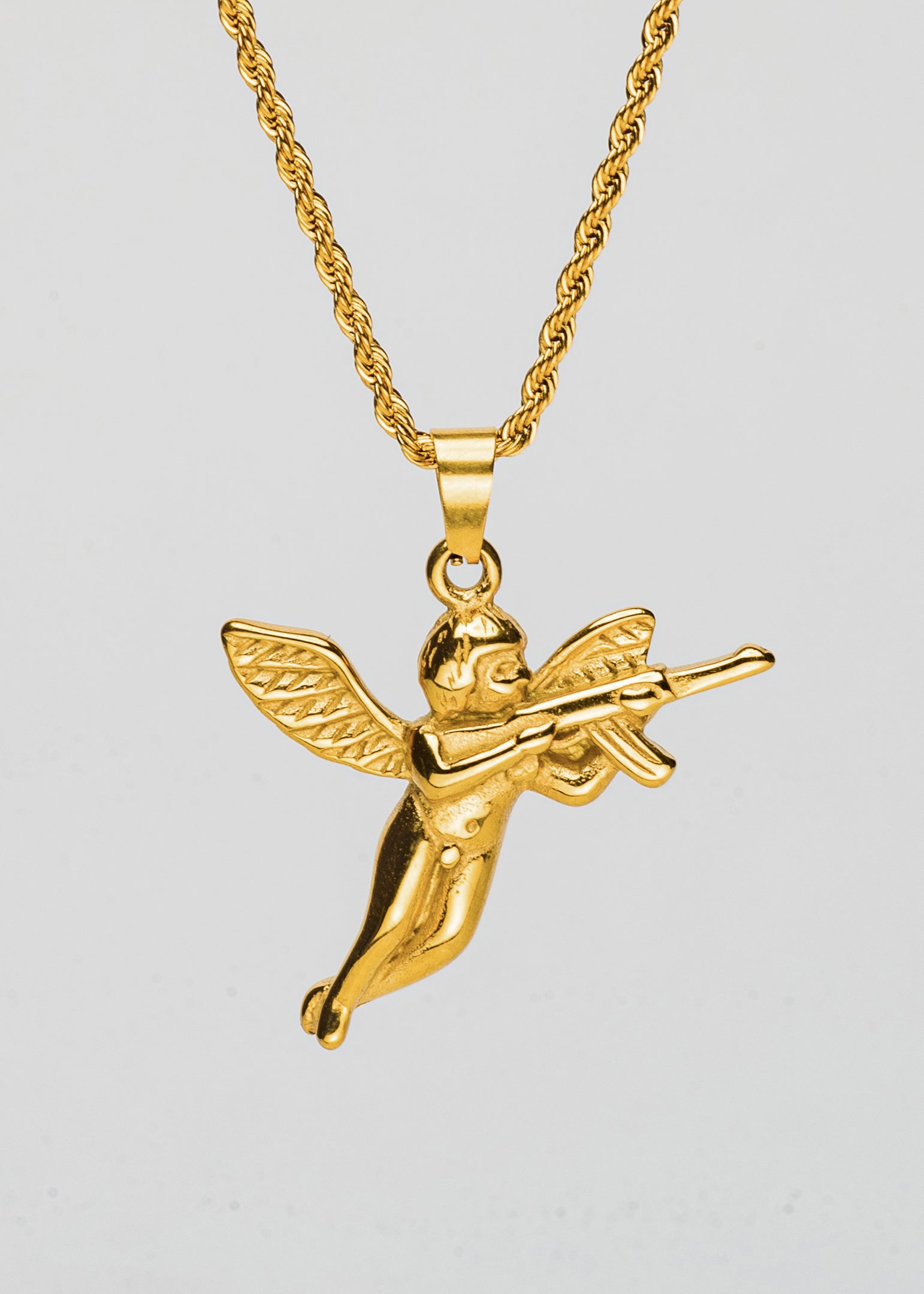 CUPID'S REVENGE (GOLD) Pendant+ Chain ( issue hook )