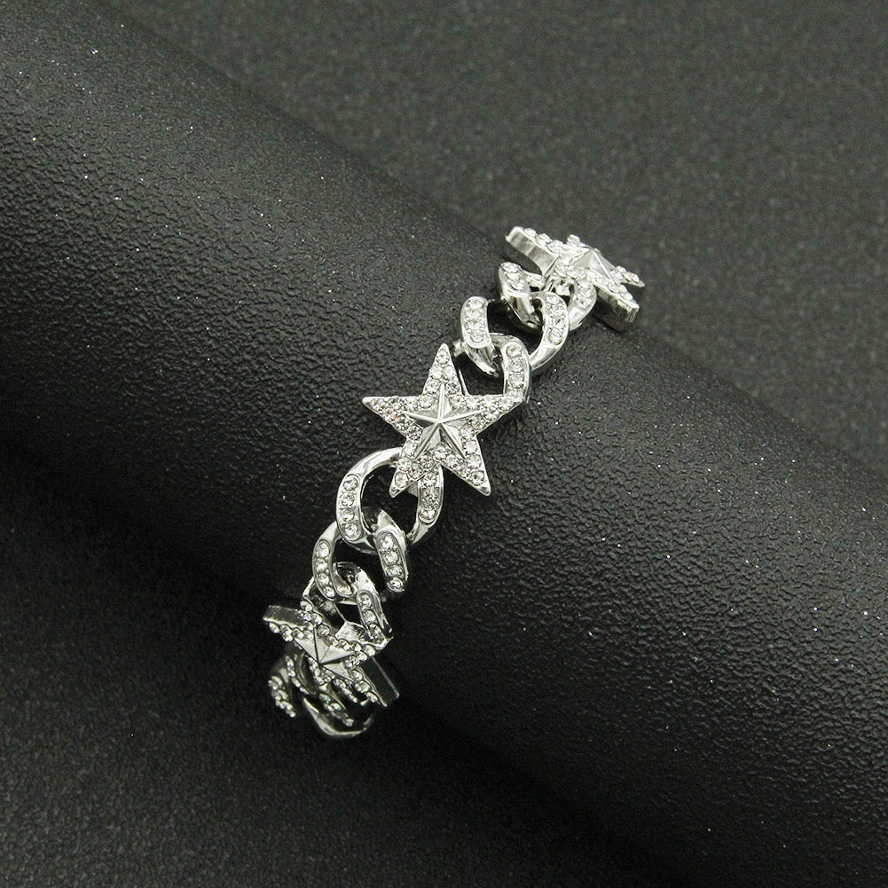 Star Mens Cuban Bracelet