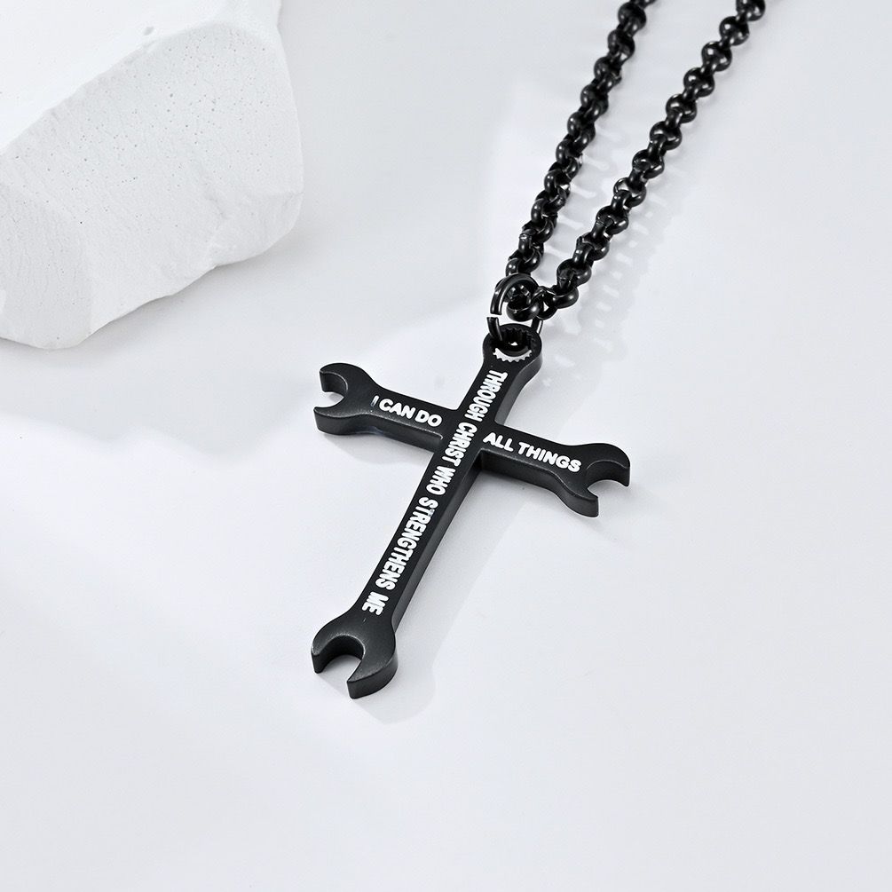 Titanium Cross Tool ( Pendant + Chain )