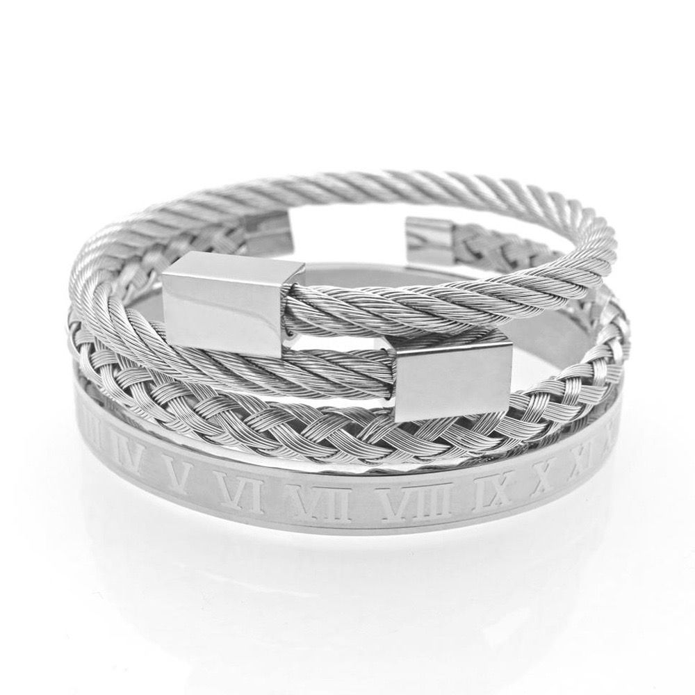 Roman Bracelet Set of 3