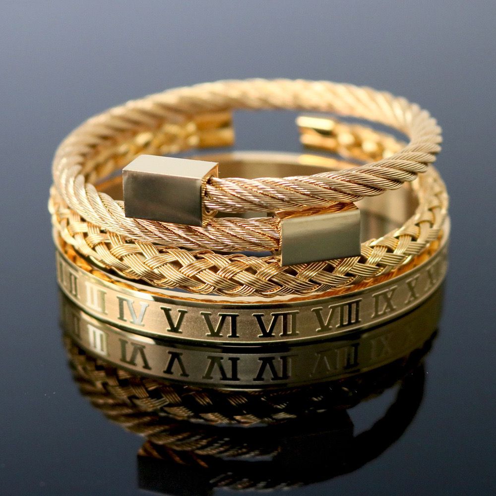Roman Bracelet Set of 3