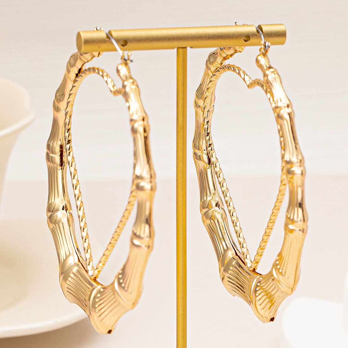Bold Round Heart Earrings