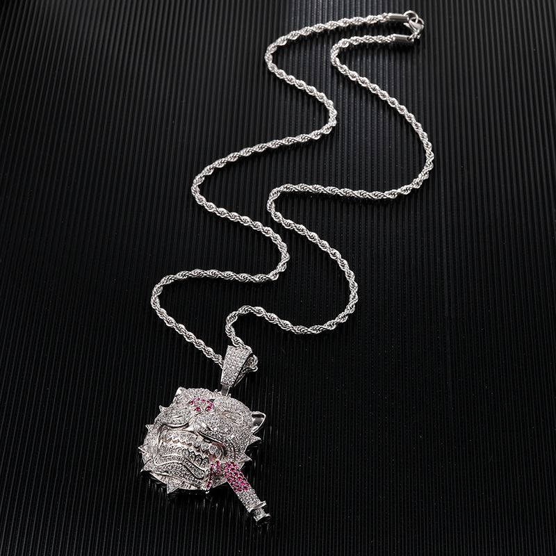 Iced out SmokerDog (Pendant + chain)