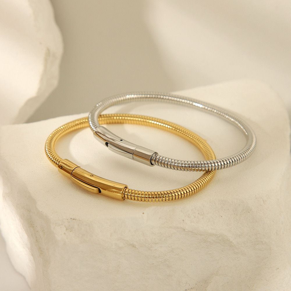Snake Chain Wristband - 5mm ( 18K Gold Plated)