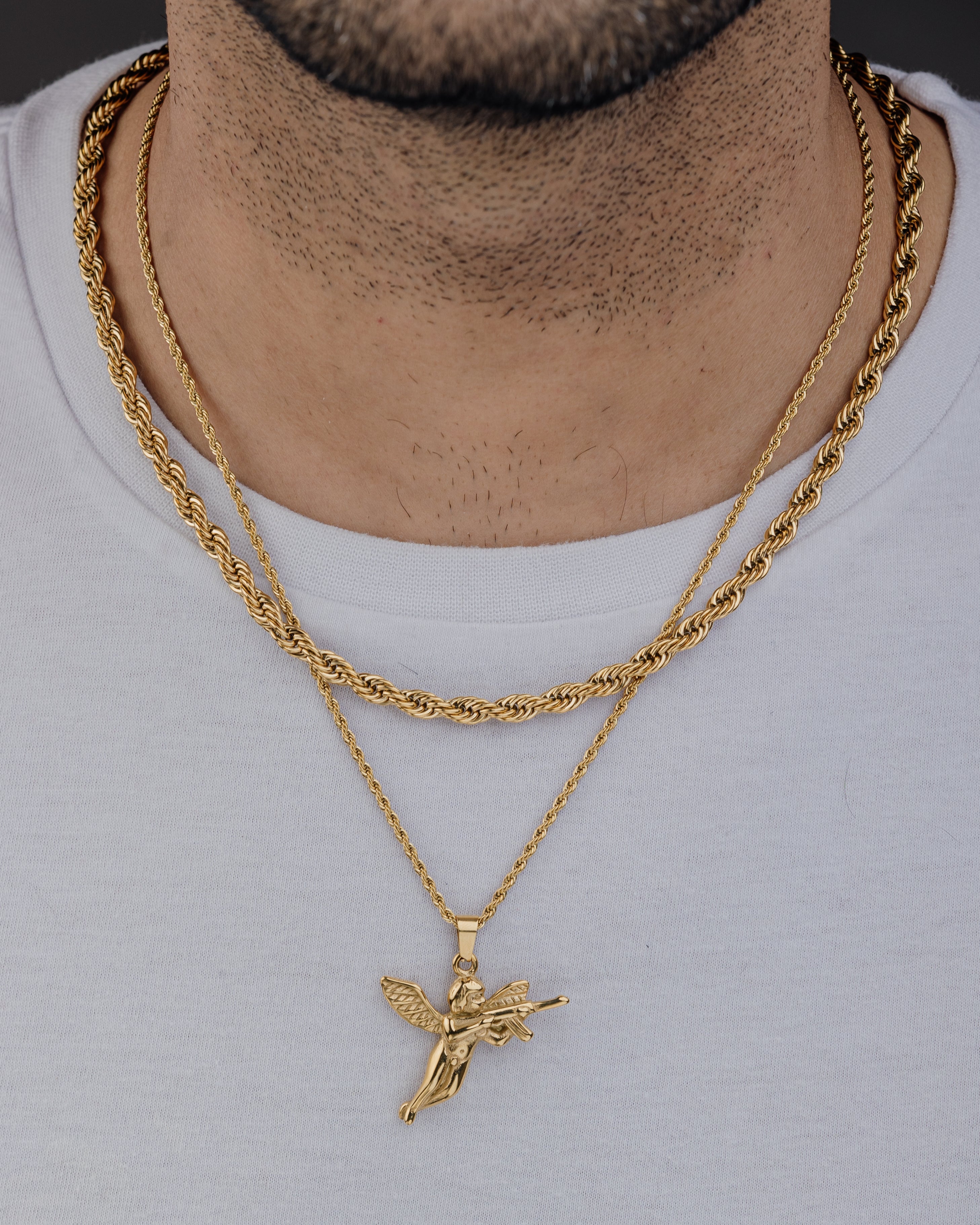 CUPID'S REVENGE (GOLD) Pendant+ Chain ( issue hook )