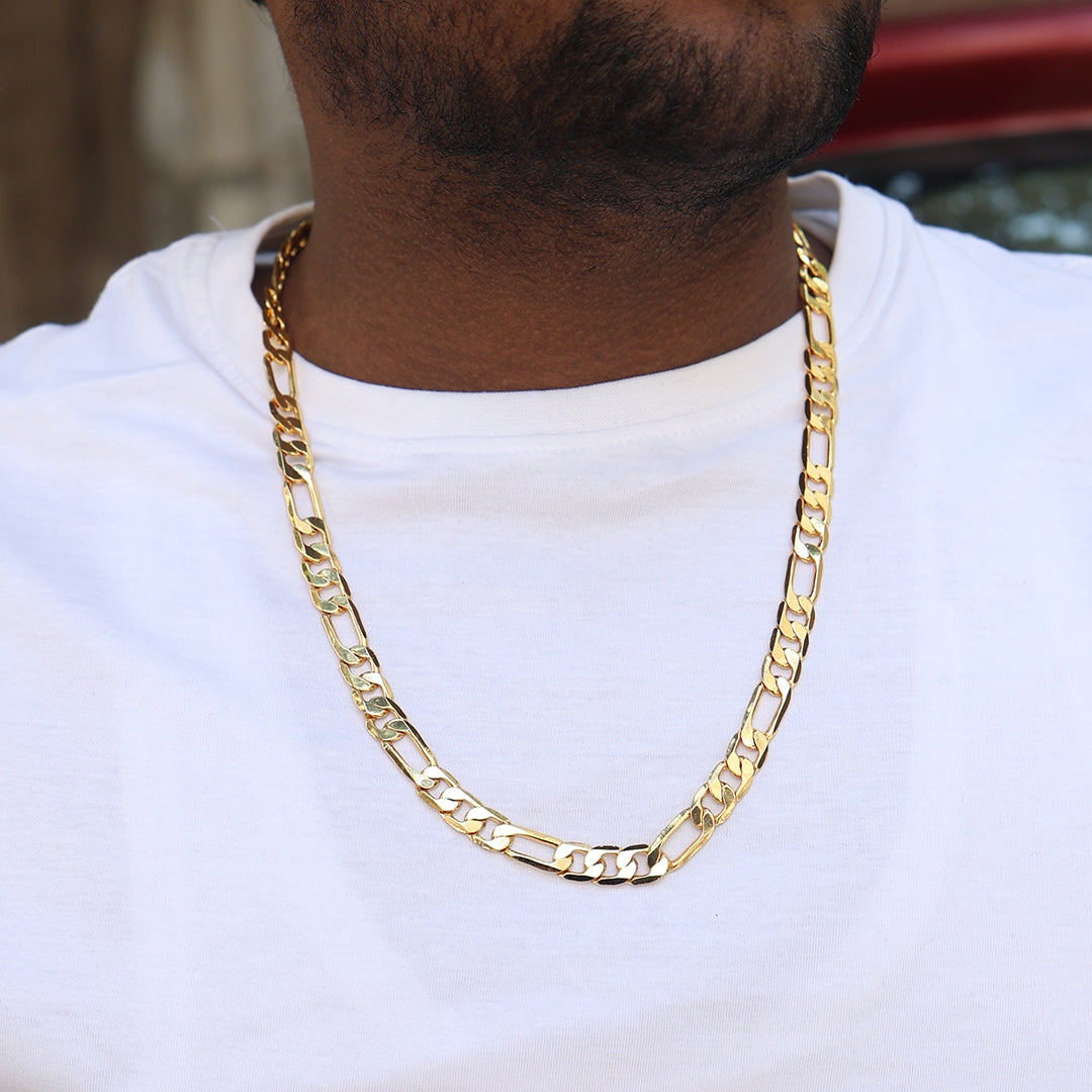 Timeless Figaro Chain (18K Gold Plating) - 8.5 MM