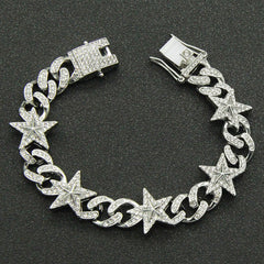 Star Mens Cuban Bracelet