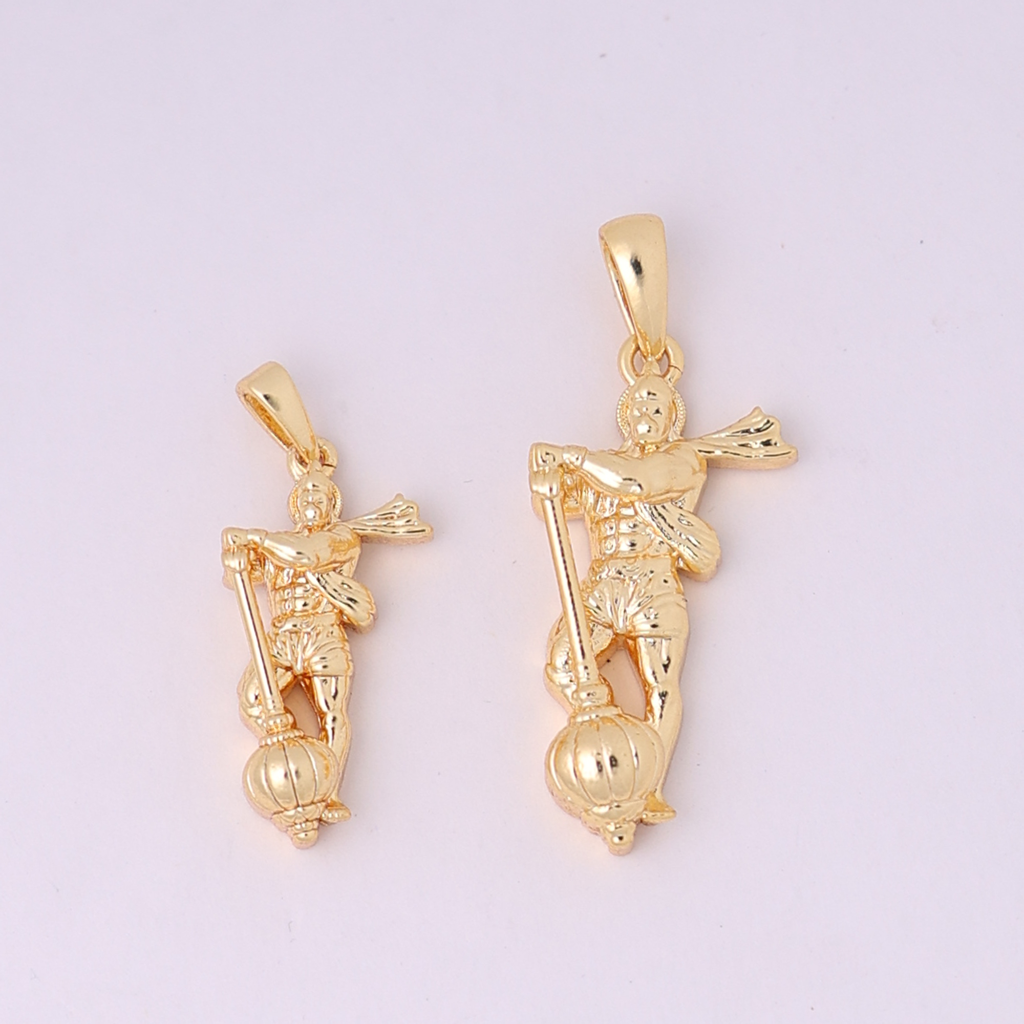 Powerful Hanuman Ji (Pendant + Chain) - 18K Gold Plating