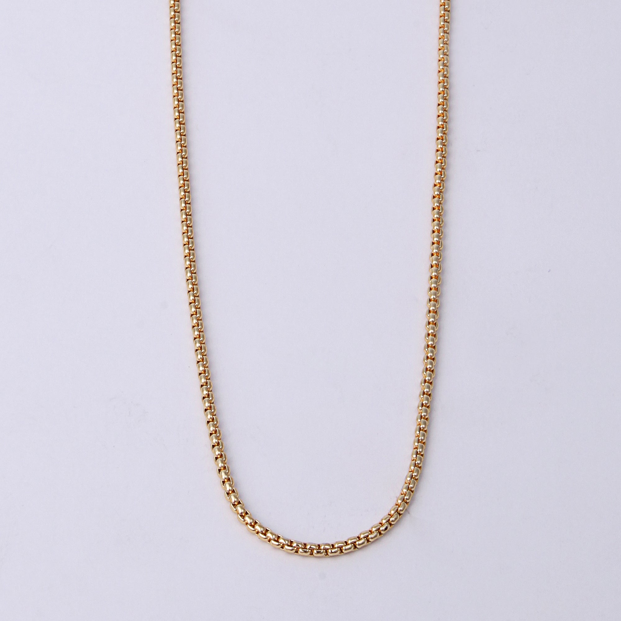 ROUND BOX CHAIN - 18K Gold Plating