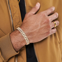 CUBAN ICED BRACELET (GOLD) 11MM