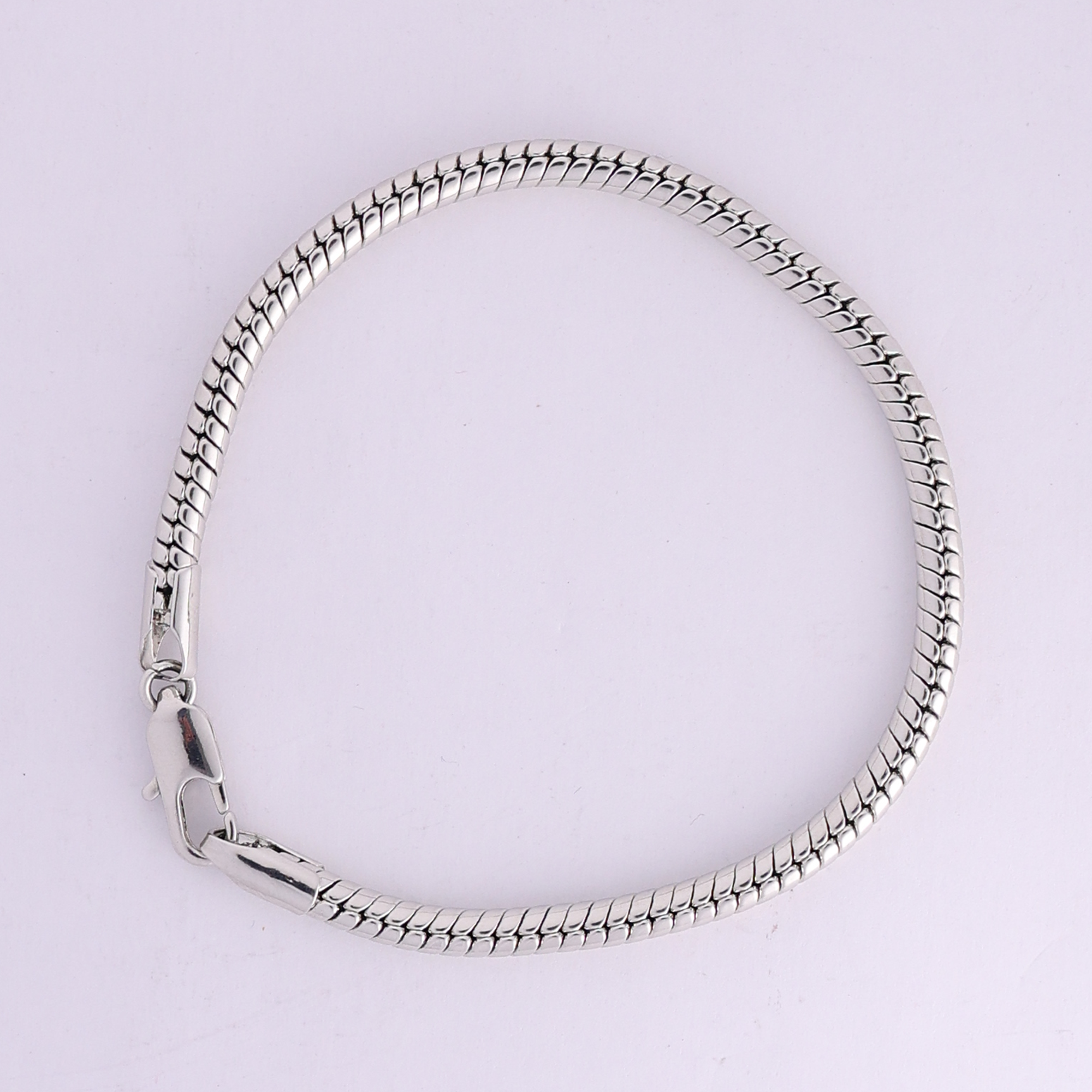 Round Cuban Chain (18K White Gold Rhodium Plating) - 4.5 MM