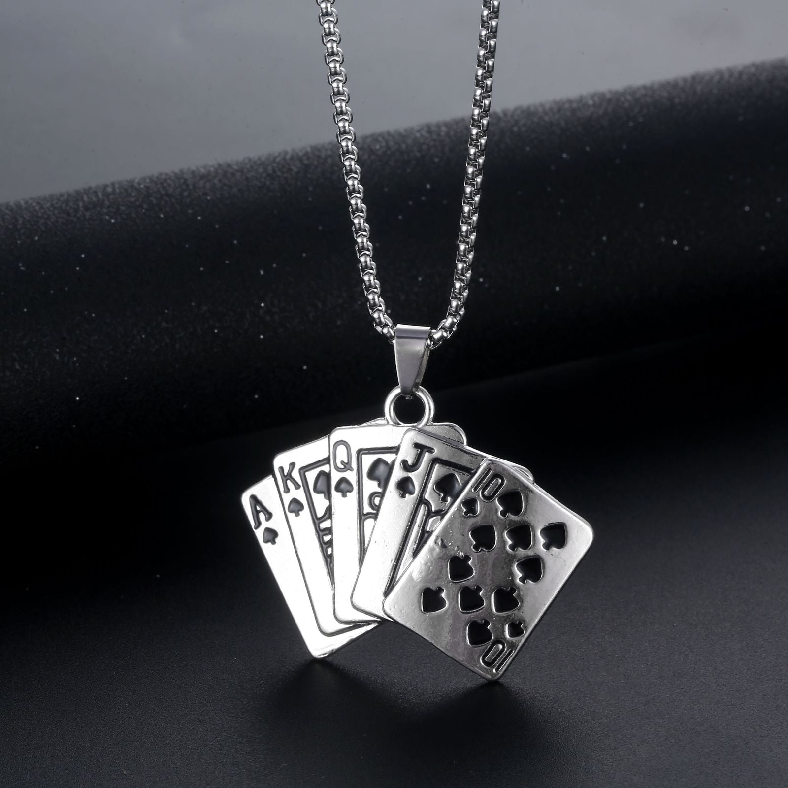Royal Cards Charm  (Pendant + Chain)