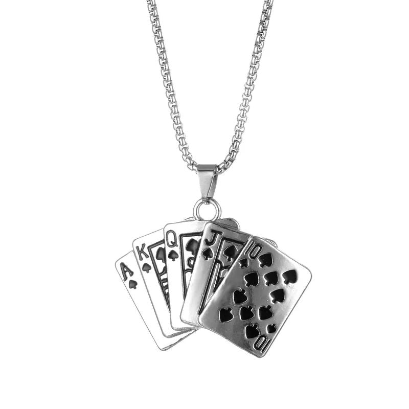 Royal Cards Charm  (Pendant + Chain)