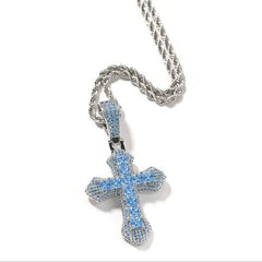 Luxury Diamond Cross (Pendant + Chain) - Zirconia