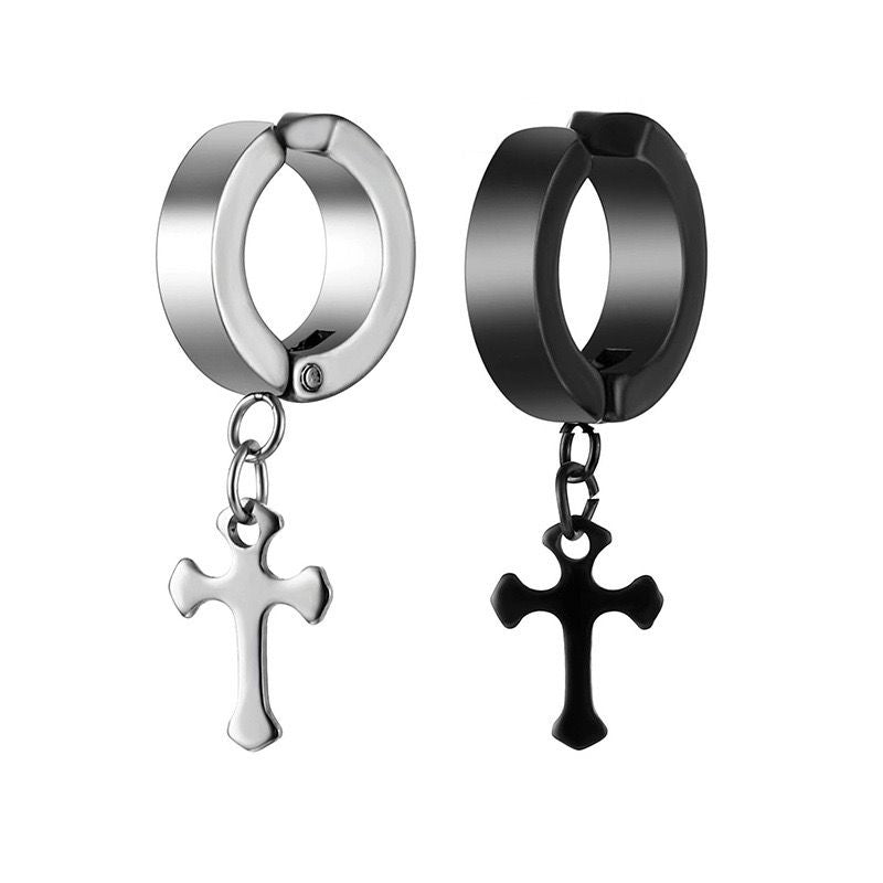 Faith Cross Men's Earring