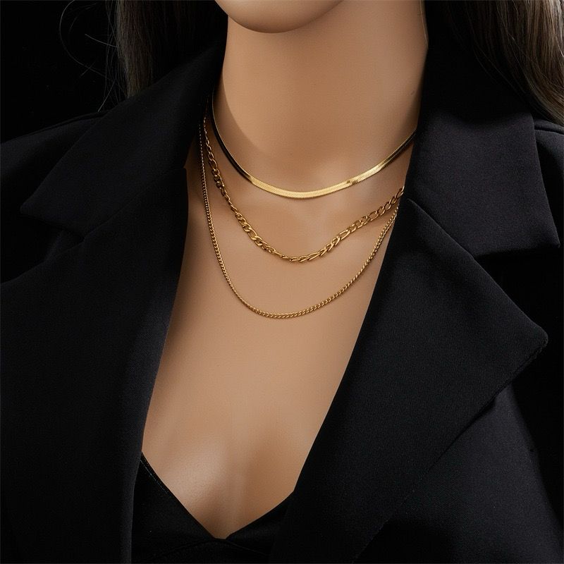 Layered Luxe Necklace - Set Of 3 - 18k Gold Plated
