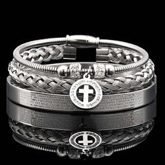 Titanium Luxury Three-Piece Men's Bracelet
