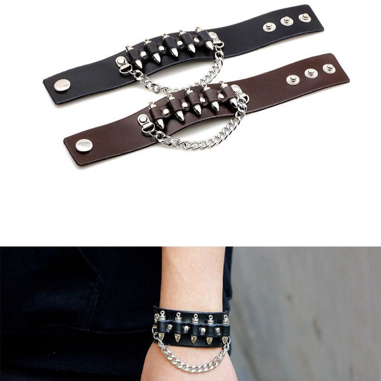 Bullet Leather Men’s Bracelet