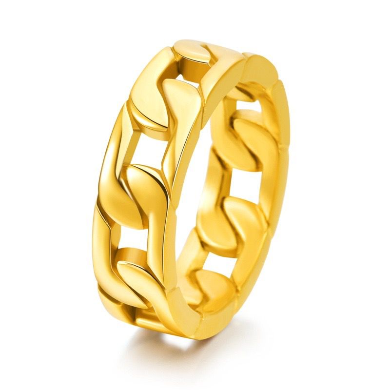 Titanium Classic Cuban Band Ring