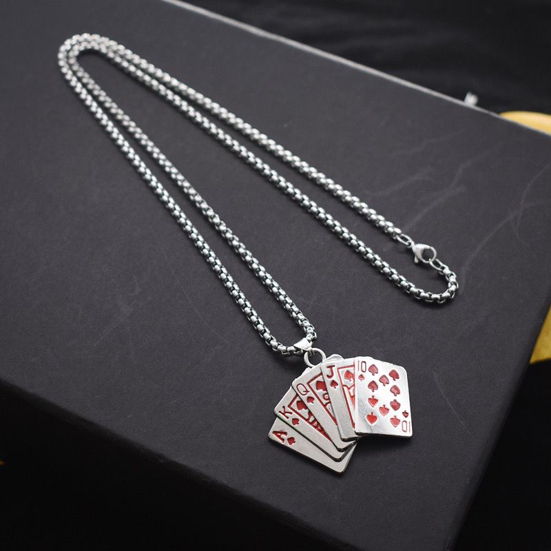 Royal Cards Charm  (Pendant + Chain)