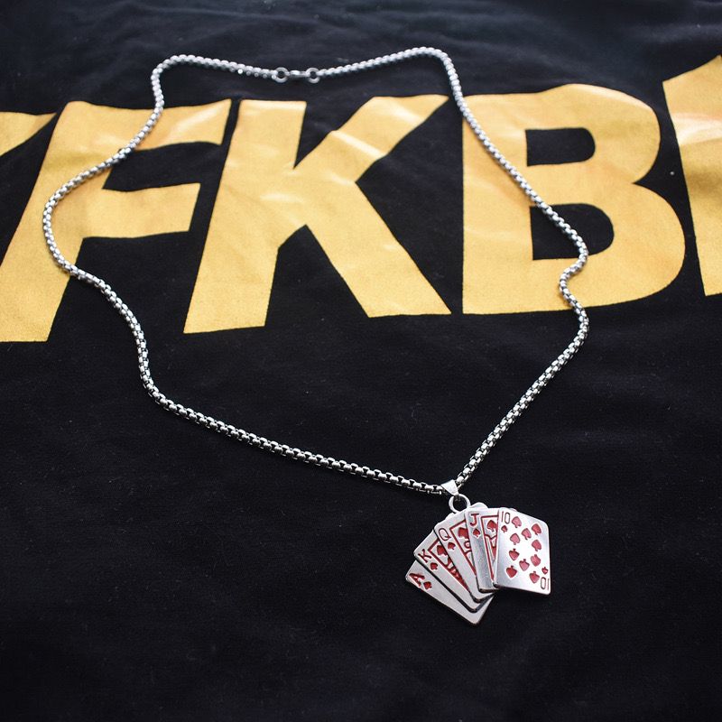 Royal Cards Charm  (Pendant + Chain)