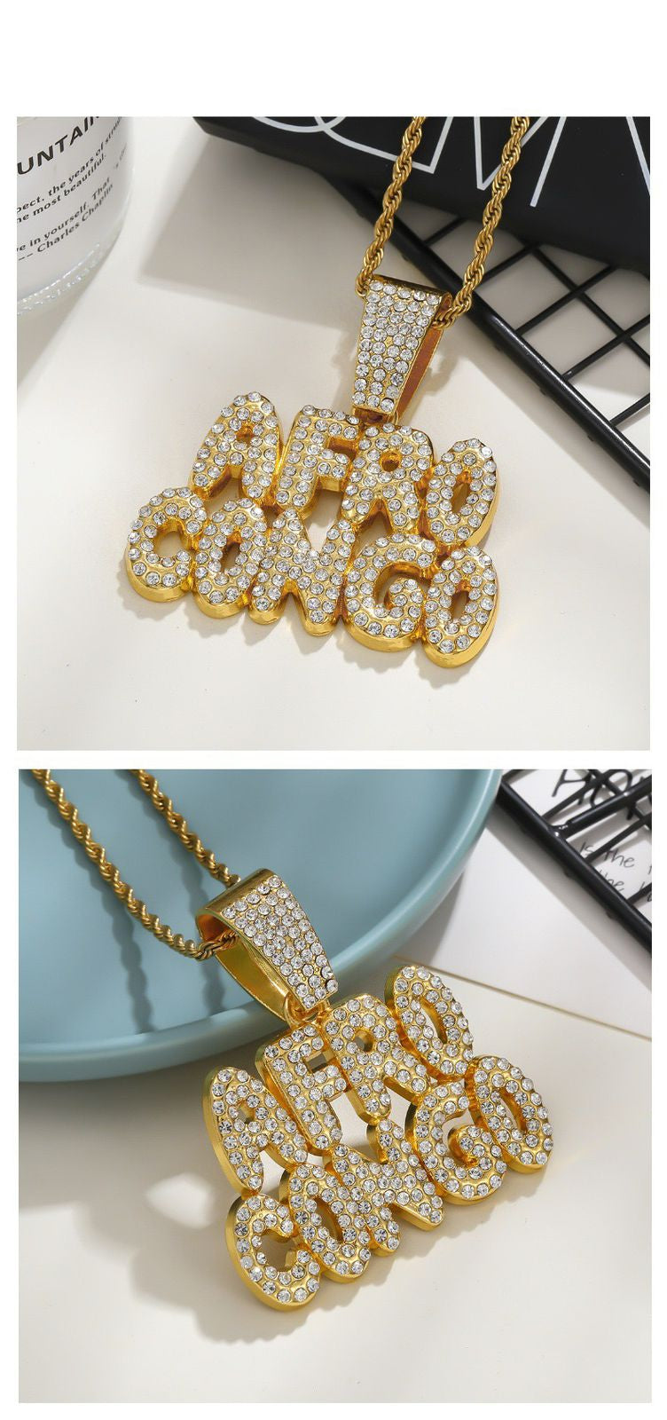 Afro Congo Pendant With Chain